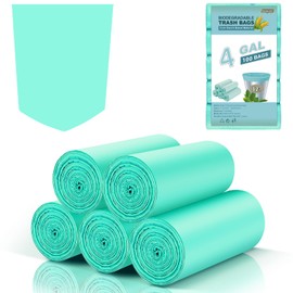 4 Gallon Biodegradable Trash Bags - Inwaysin Bulk 100 Count Unscented Compostable Garbage Bags for Bathroom Bedroom Office Kitchen Trash Can Waste Basket Liners Strong Thick
