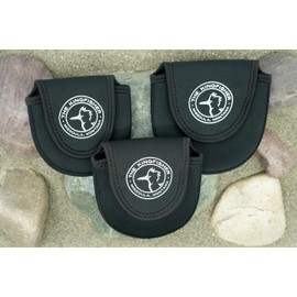 Kingfisher Fly Fishing Reel Bag, Neoprene Material, Portable, Protective, Fits Reel on Fishing Rod (Large)