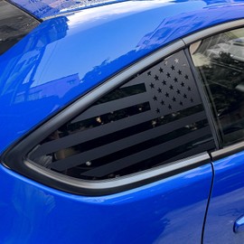 KUNGKIC for Toyota GR86 Subaru BRZ 2019-2025 Rear Side Window American Flag Decals USA Flag Vinyl Sticker with DIY Installation
