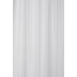 Croydex Plain White Textile Curtain with Hygiene 'N' Clean, 2000 x 2000mm