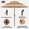 ABCCANOPY 11Ft 3 Tiers Market Umbrella, Outdoor Table Umbrella for