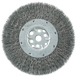 Weiler 01511 7" Maximum Density Crimped Wire Wheel.014 Steel Fill, 5/8"-1/2" Arbor Hole, Made in The USA