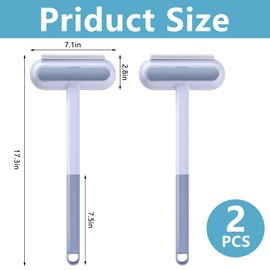 moonoom 2 Pcs 4 in1 Mesh Screen Cleaner, Detachable Window Screen Cleanning Brush with Wet and Dry Dual-Use, Multi-Functional Window Glass Net Cleaner Tool for Dusty Corners