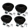 WJSKDQ 4PCS Boat Hatch Handle Round Boat Latches Flush Pull