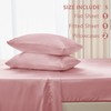 CozyLux Satin Sheets Queen Size - 4 Piece Pink Bed