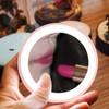 Compact Makeup Mirror with Light USB Rechargeable LED Round Portable