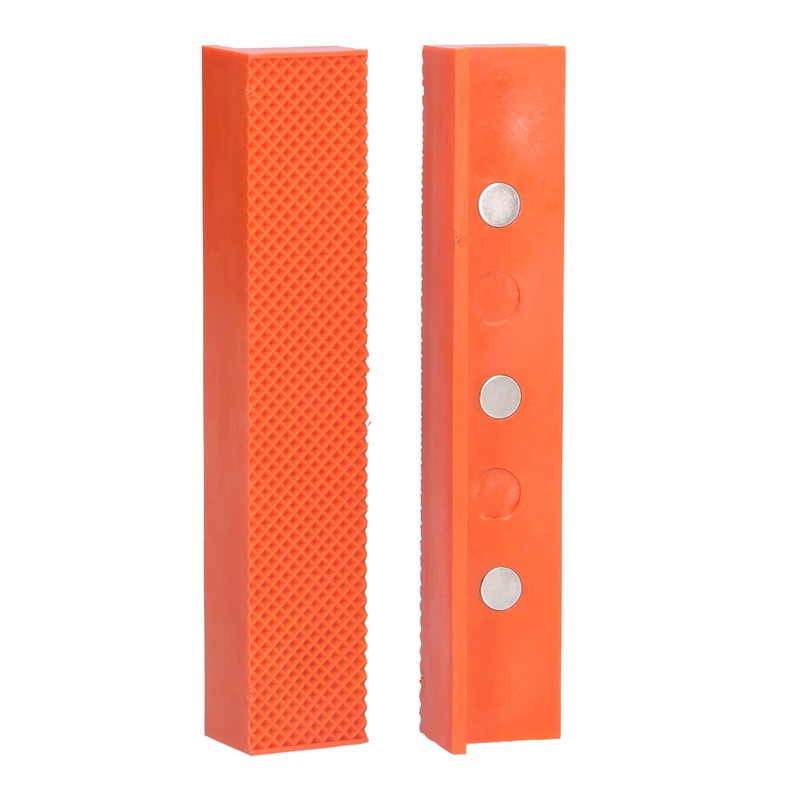 2Pcs Jaws Protection Cover ABS Multiple V Shape Grooves Magnetic
