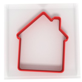 Custom Cutters House Shape Cookie Cutter | Plastic Cutter for Baking, Fondant, Clay, Pastry, Icing, Jewellery (8CM)