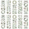 WANDIC 10 Sheets Transfer Stickers, Distress Leaves Decals Bud Flower