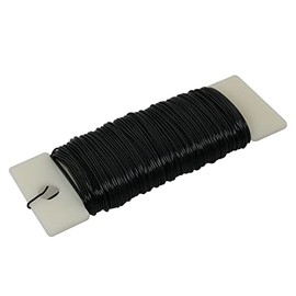 DGBRSM Black Floral Wire Vine Wire Bind Wire Rustic Wire Wrapping Wire for DIY Crafting Wreath, Floral Arrangement, Bouquet Stem Wrapping, Christmas Wreaths Tree, Wedding Bouquets 38 Yards 114 Ft