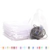 100pk White Organza Gift Bags,9x12cm Small Organza Favor Bags,Wedding Jewelry
