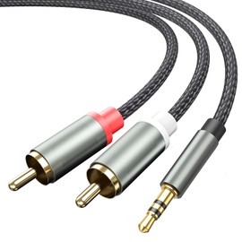 Froggen RCA Cable RCA to Jack Audio Aux 3.5 mm Jack to 2 RCA Y for MP3, Tablets, Stereo Receivers, Car, Speakers, HDTV etc
