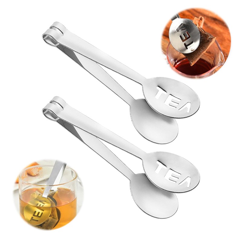 2 Pack Tea Bag Squeezer Tongs Tea Bag Strainer Tea
