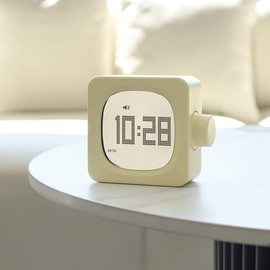 Snblzhef New Block Small Alarm Clock Novelty Student Clock Bedroom Bedside Office Electronic Clock Wake Up Lamp Charging Green