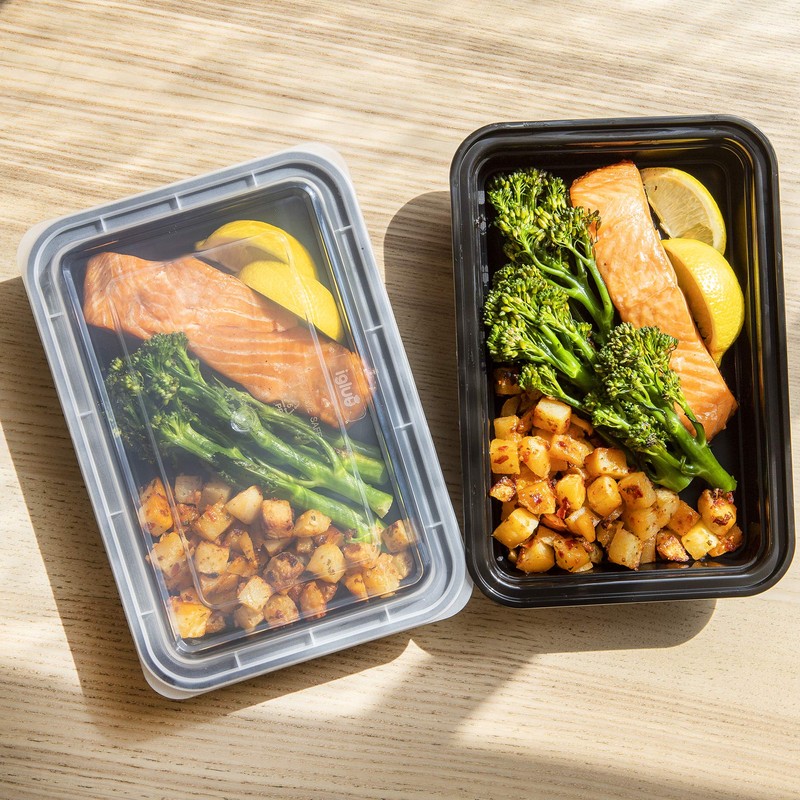 [10 Pack] 1 Compartment BPA Free Reusable Meal Prep Containers