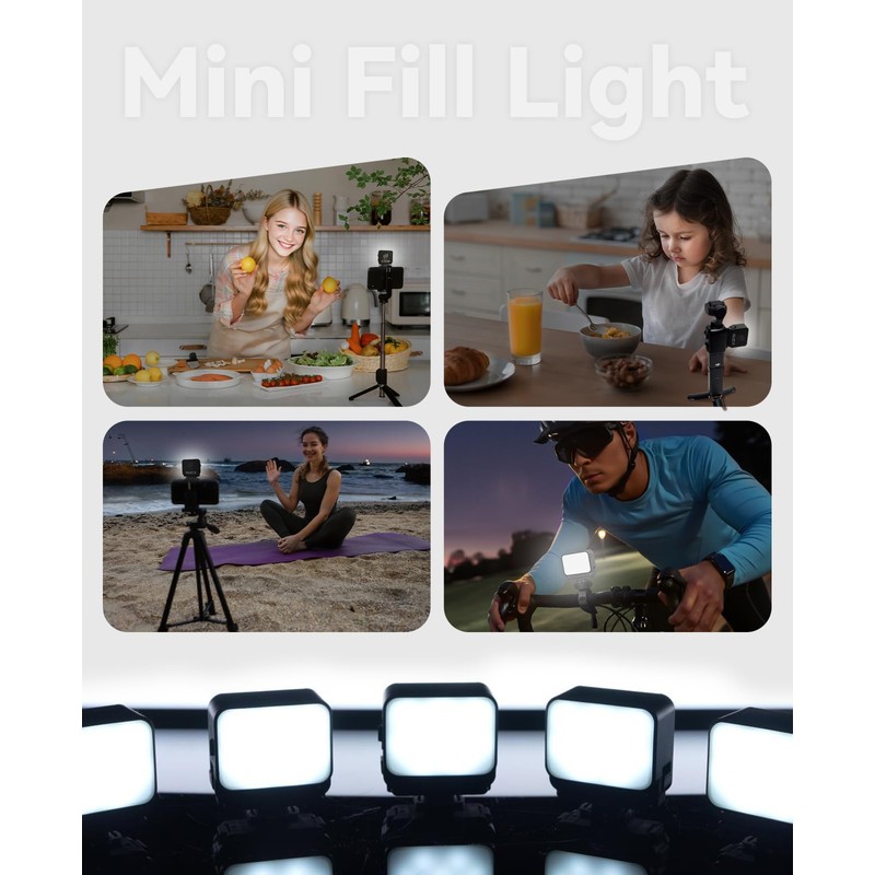 Mini Light for Action Camera, Osmo Pocket 3 LED Fill