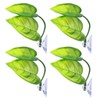 Lystaii 4pcs Betta Fish Leaf Pad with Suction Cup, Betta