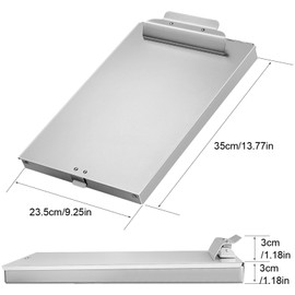 ZCZN Aluminum Clipboard with Storage, 6 Pack Recycled Metal Clipboard Box, Form Holder, Suitable for School, Office, Jobsite or Medical Staff, 9.25 x 13.78 Inches, Silver