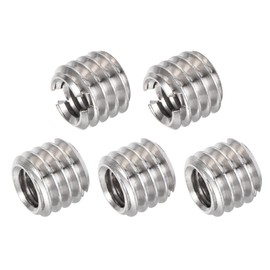 sourcing map 1/4" Female to 3/8" Male Convert Screw Adapter 0.31" Height for Camera Tripod Alloy Steel Through Hole 5Pcs