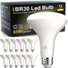 TJOY 12 Pack BR30 Led Bulb 65W Equivalent, Dimmable Flood