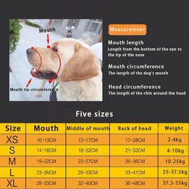 Dog Muzzle Leather, Comfortable and Safe Anti-Barking Leather Dog Muzzle, Breathable and Adjustable, Anti-Bite, Anti-Barking, Anti-Chewing, Suitable for Small, Medium and Large Dogs
