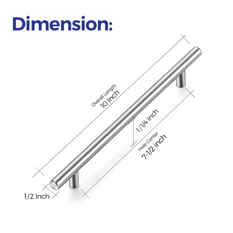 Ravinte 10 Inch Cabinet Handles Brushed Nickel Drawer Pulls Stainless