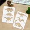 2 Pack Dinosaur Stencils for Painting A4 Size Reusable Plastic