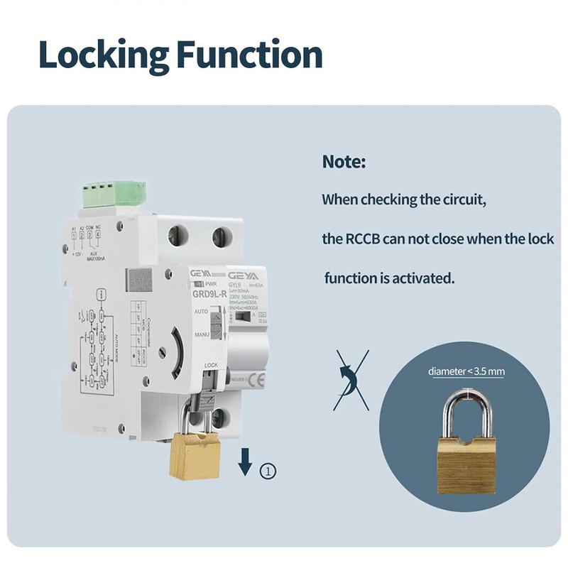 GEYA Automatic Reclosing Leakage Circuit Breakers RCD Electromagnetic (Auto Recloser