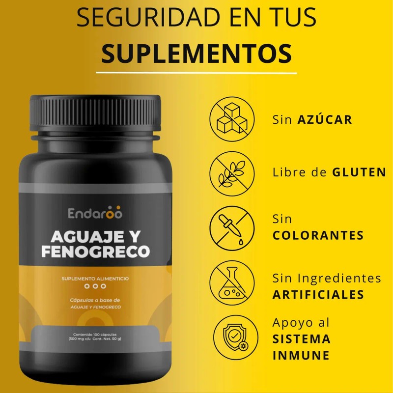 Aguaje + Fenogreco - 100 Cápsulas l Endaroo