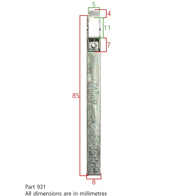 Kenrick Sentrilock Upvc Window Lock Clip Only Part