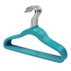 Only Hangers 12" Childrens Teal Slim-Line Hanger w/o Non Slip Velvet Finish