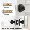 Haidms Black Door Knobs Interior, Privacy Interior Door knobs, Matte
