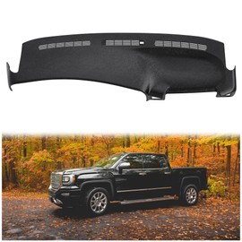 KUAFU Dash Board Cover Compatible with 1999-2007 Chevy Tahoe/Suburban/Silverado/Avalanche GMC Yukon/Sierra 1500 2500 3500 Cover Cap Overlay Dashboard - Black