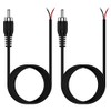 RCA to Bare Wire Cable, (2 Pack 22AWG 6.6 ft) Replacement RCA Male Plug Jack Connector Adapter to Bare Wire Open End Audio Video RCA Cable for Repair