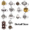 30 Pieces Tibetan Style Metal Beads Dreadlock Beads Large Hole