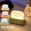 Cute Toast Night Light USB Rechargeable LED Bread Toast Night
