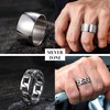 Sanfenly 5 PCS Silver Rings for Men Mens Silver Ring