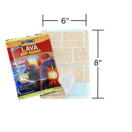 HotHands Lava Body Warmers - Up to 12 Hours of Consistent Heat - Bulk Value Pack of Air Activated Warmers - 5 Individual Warmers - Value Pack - Big Heat for Extreme Cold
