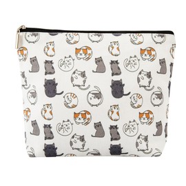 Degpum Cat Makeup Bags for Women,Perfect Cosmetic Bag Just A Girl Who Love Cats For Sisters,Daughters, Friends,Teen Girls & Women.Ideal Gift For Travel, Birthdays, & Christmas,Mothers Day