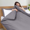 Imperial Rooms Single Duvet Cover Set Brushed Microfiber Plain Grey