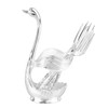 Coffee Spoon Holder Elegant Swan Shaped Alloy Mirror Polish Rich