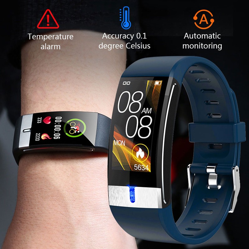 E88 Smart Sports Bracelet Healthy Step Count Multifunction Electrocardio Temperature