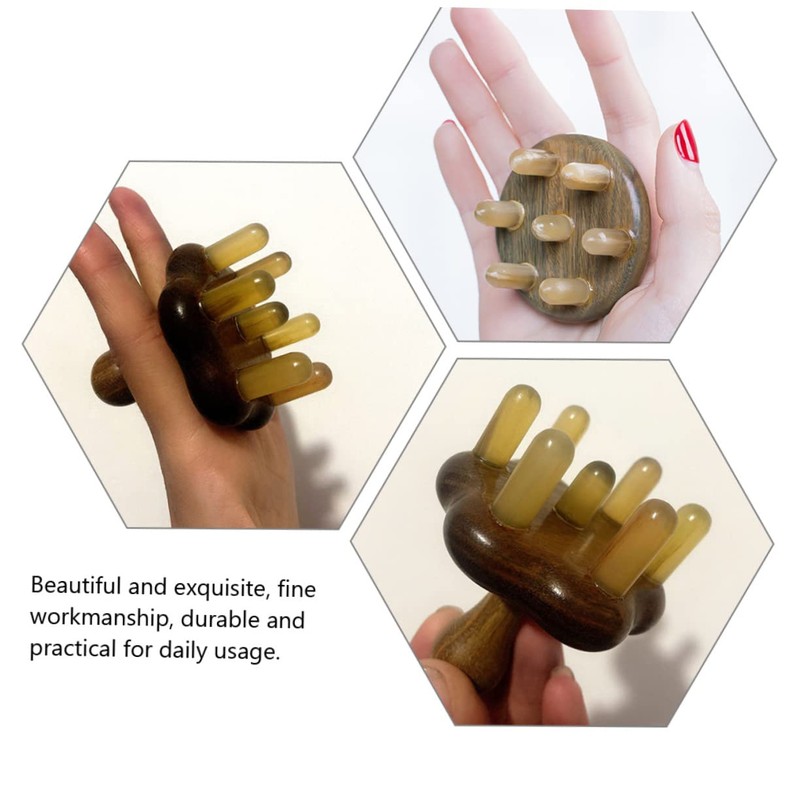 Ipetboom Guasha Massage Tool Massage Comb Horns Exfoliating Brush Anti-static