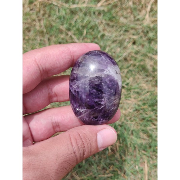 Stone City Amethyst Palmstone Crystal, Healing Stone, Meditation Crystal, Natural