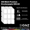 SIGNZ Copier Paper, DIN A5, White, 75 g, 350 Sheets,