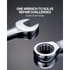 VEVOR Combination Wrench Set, 16-Piece Ratcheting Wrench Set with Organizer