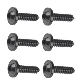 Dingtai Titanium M4 M5 M6 15 17 20 25mm Self Tapping Screw Torx Head Motorcycle Bolts Pack of 6 (Black, M5x15mm)