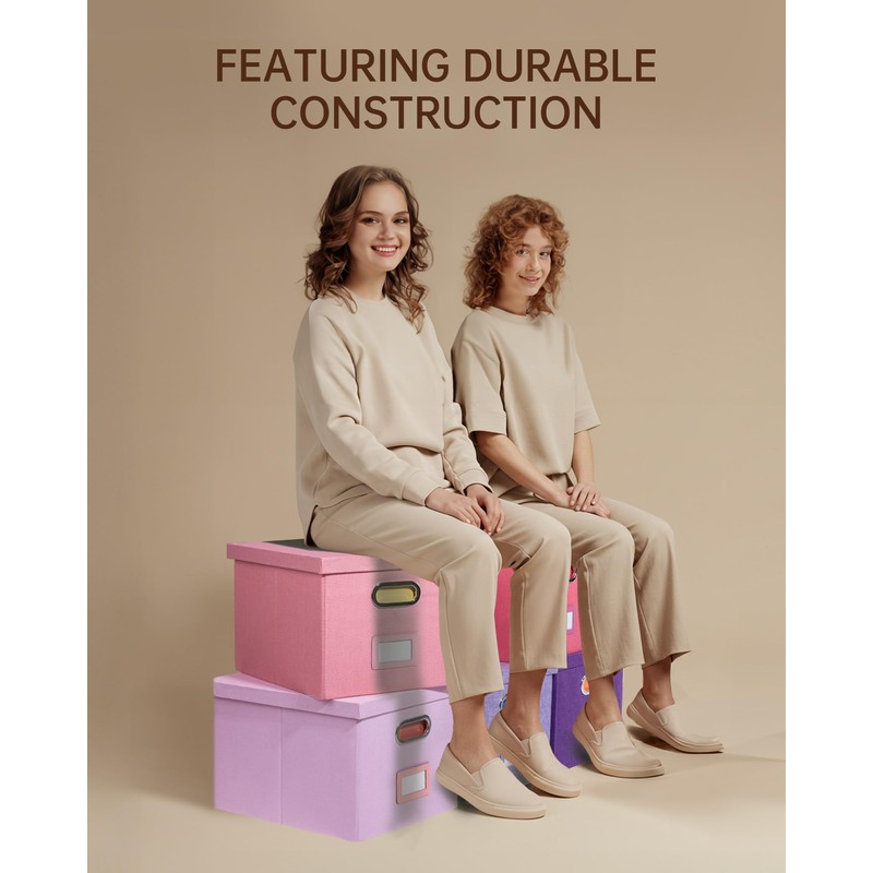 2 Pack File Storage Organizer, Filing Box, Portable File Box