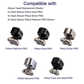 8pcs Shaver Replacement Blades Heads Compatible with Skull Shaver Pitbull Gold Gold/Silver/Platinum Pro