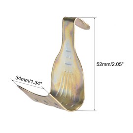 uxcell Solid Picture Hooks Hangers Rail Hanging Hook Color Zinc-Plated 52mmx34mm Bronze 30pcs